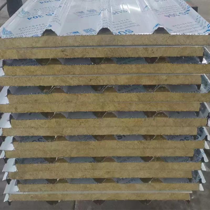 不锈钢岩棉瓦防隔热厂房LBF温3火4单面0双面瓦包送降货厂房专用瓦