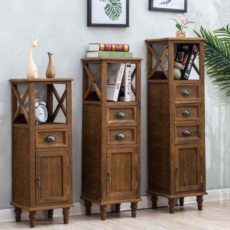 美式田子园十斗柜头柜床柜客厅AUL储物柜复古柜藤编收斗纳柜阳台