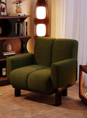 沙发椅法式中风客厅阳台小户单型休闲古KVB椅人复古懒人沙发单椅