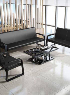办皮公人沙接待室会JT72565客单人位三位发艺简易茶几组合休闲长