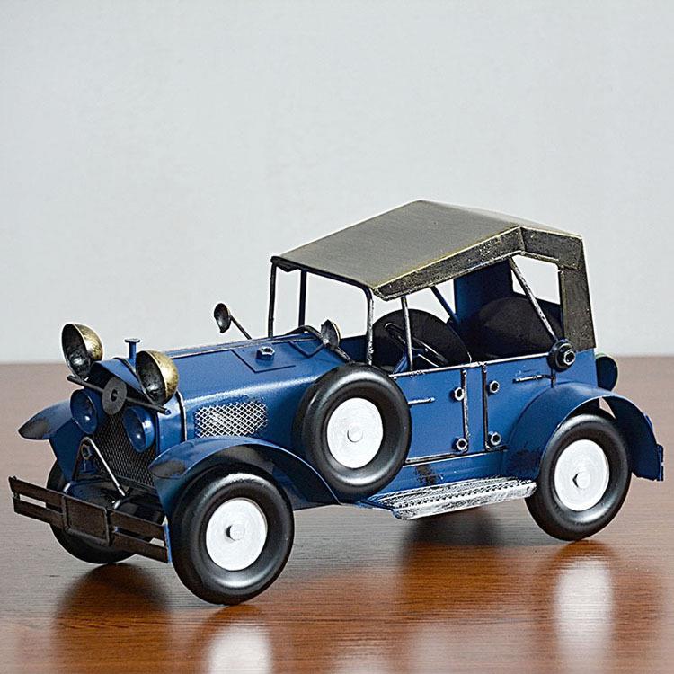 古复美式老车模型创意铁艺车模摆软件家居装饰品摄影THS道爷具