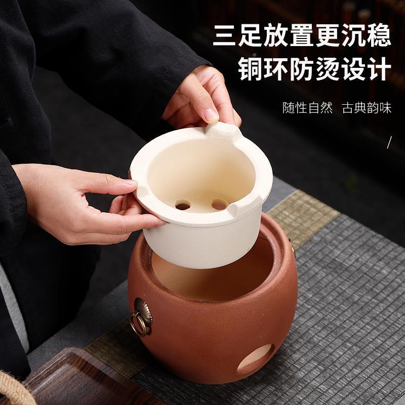 网红一炉煮茶套日式小围烤碳炉家用默认项式炉子室内家老用土陶炭