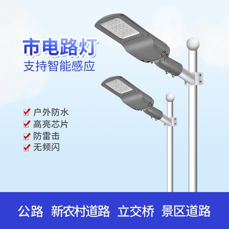 款LED工程商用可调路01角度路头100W防雷道灯小区球场市电路灯