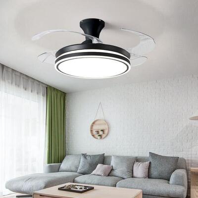 隐吸形风扇灯现代简约吊扇灯2052顶963新款风扇吊灯餐厅客厅卧室