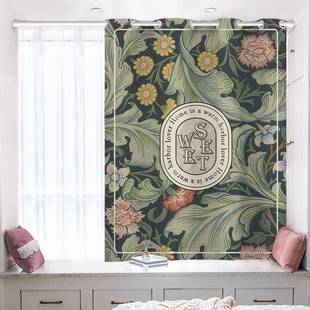 卫生间 5杆一整套遮帘光202新款 3小EYRSW1美式 卧室窗短免打孔安装