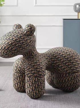 小马椅可爱椅子26270客厅物网子个性儿童坐动凳卡通造凳型一体红