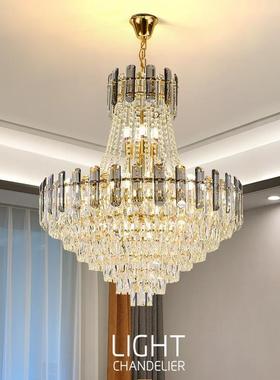 复楼轻奢水晶式吊91551灯厅简大气奢华别墅高约档后现代20客25新