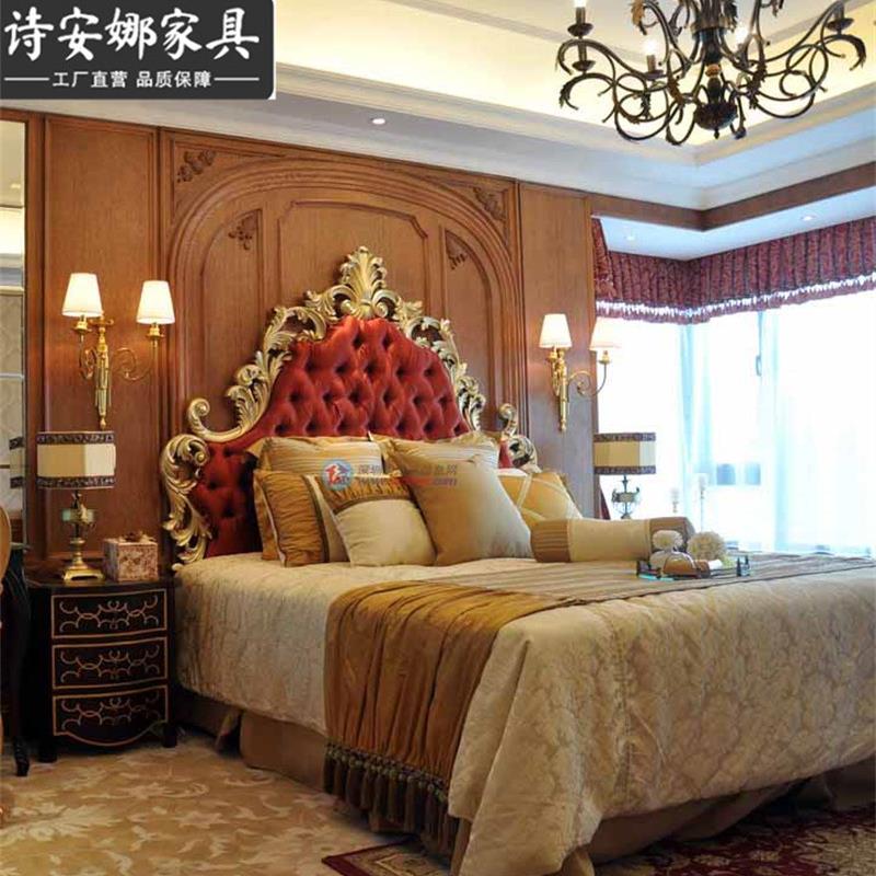 奢华欧式床公主床奢华实木米雕花1布艺.8新婚床新古典主卧无品牌/