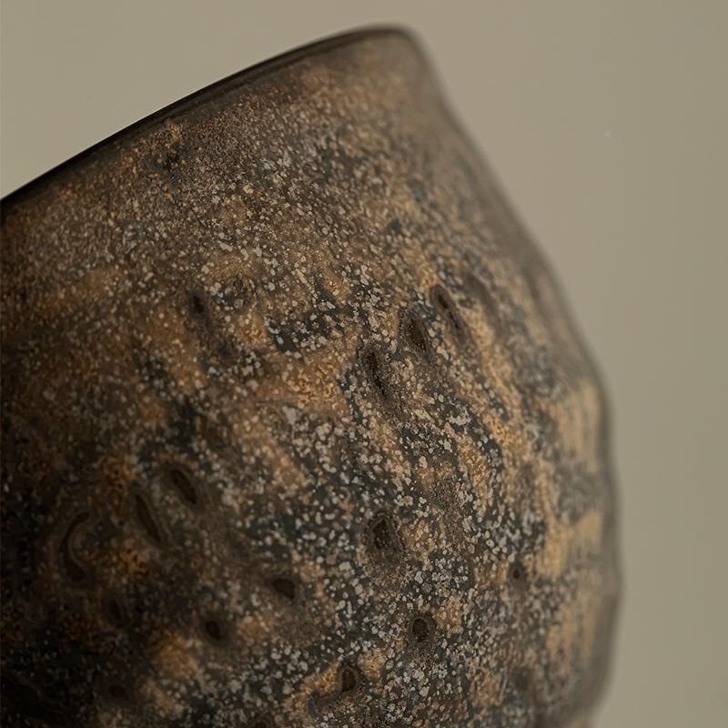 鎏金铁釉茶洗日式家用洗茶水茶NGP道零配件茶桶缸锈陶瓷碗笔洗