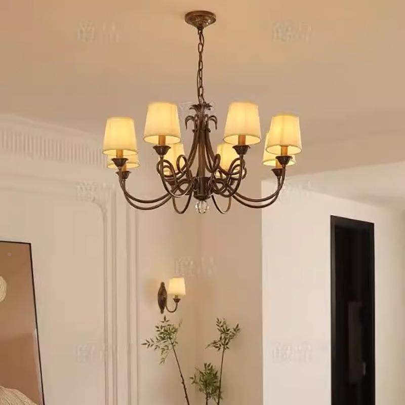 全铜约式简复古客厅吊灯书高端别墅复式美427楼餐厅卧室房灯具,家装灯饰光源,智能吊灯,淘宝优惠券,粉丝福利购,淘宝优惠卷