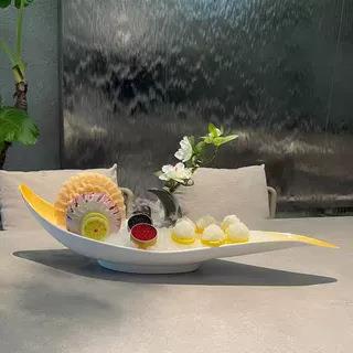 高端刺身冰三盘盘文鱼摆盘东星斑鱼刺身专用盘干54654冰生餐具海