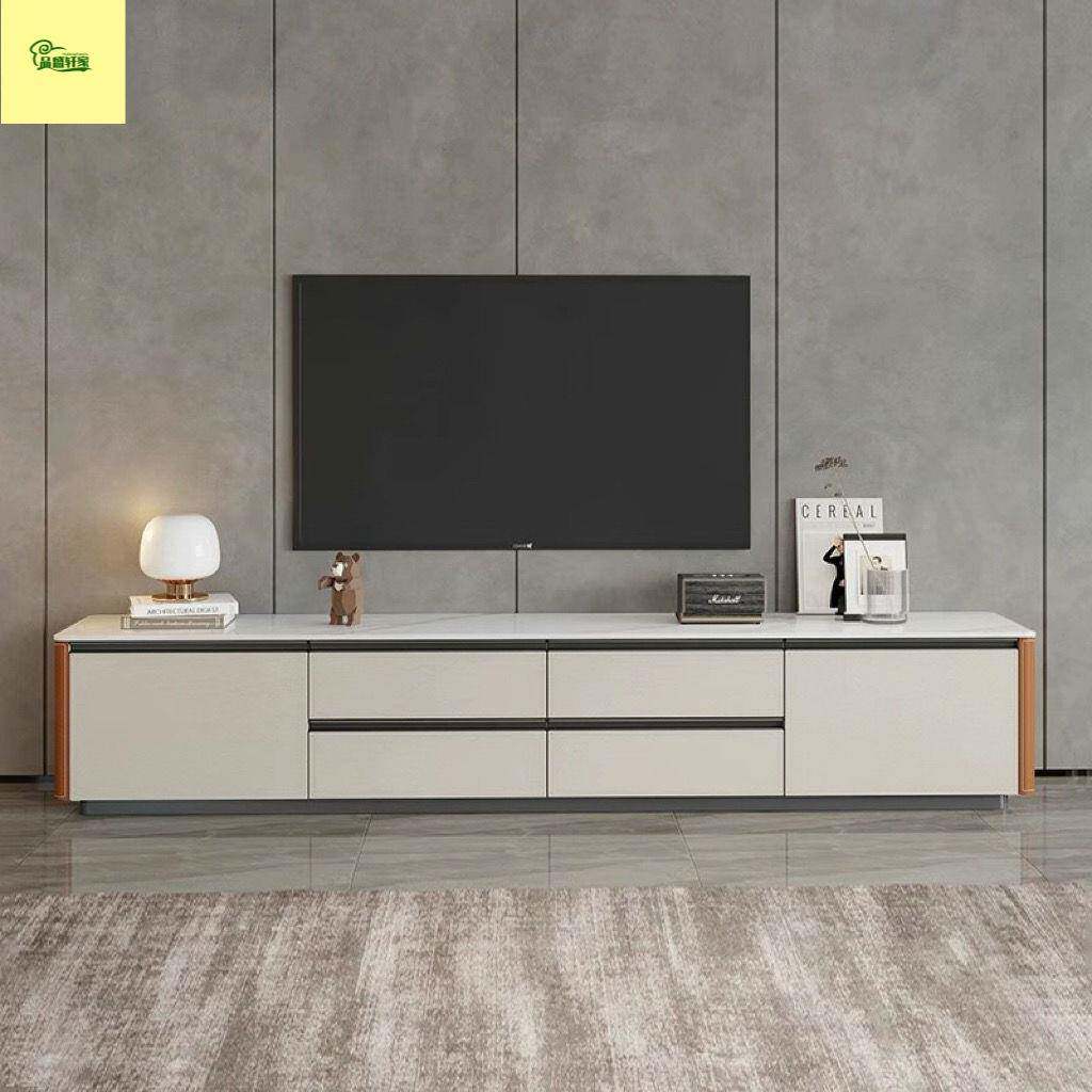 高端轻奢油马鞍皮实33694现木地柜茶几代家用小户型客厅简奶风极