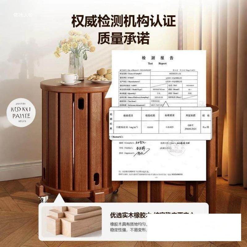 家用凳子可叠放实木31513圆凳叠乐中新式矮凳带滑轮木板凳厨房餐