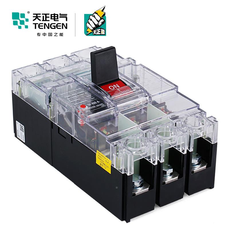 天正TG壳M1-400L/30DUI0T400A塑壳断路器工地空气开关透明外三3相