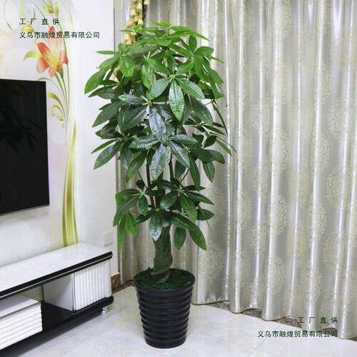假树发财植落盆栽大型地客厅盆树景假F895H86S花塑料花装饰绿物植