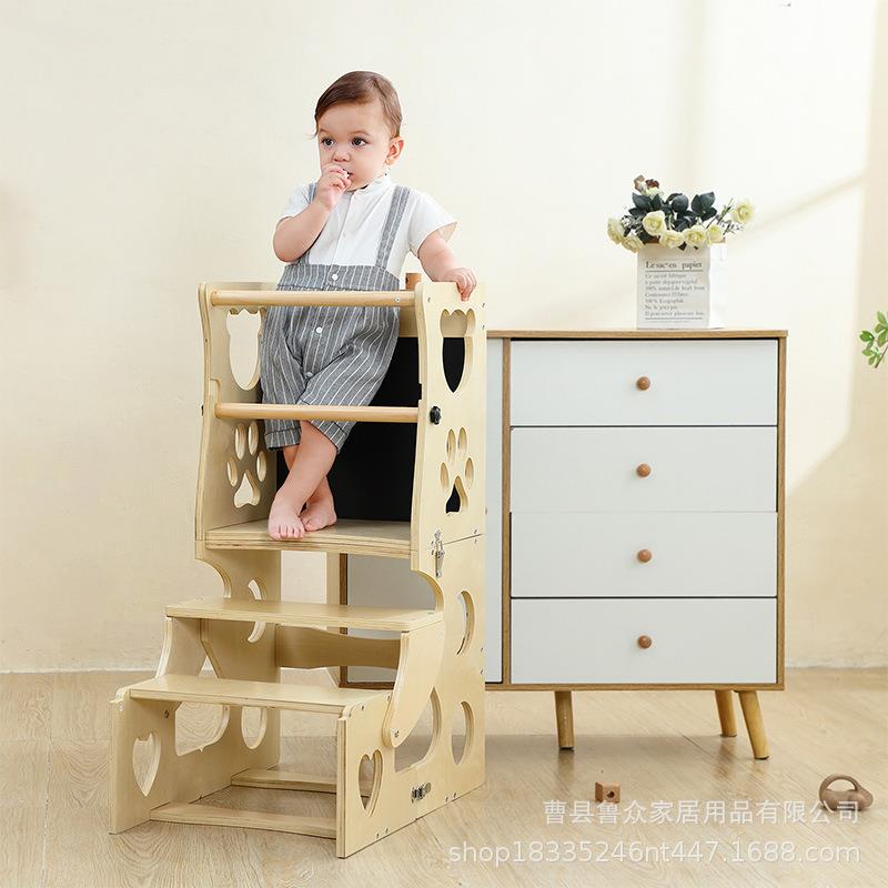 CPCC幼儿学板习塔家用小黑厨房凳幼儿MBX绘画擦写可E字板木制阶梯