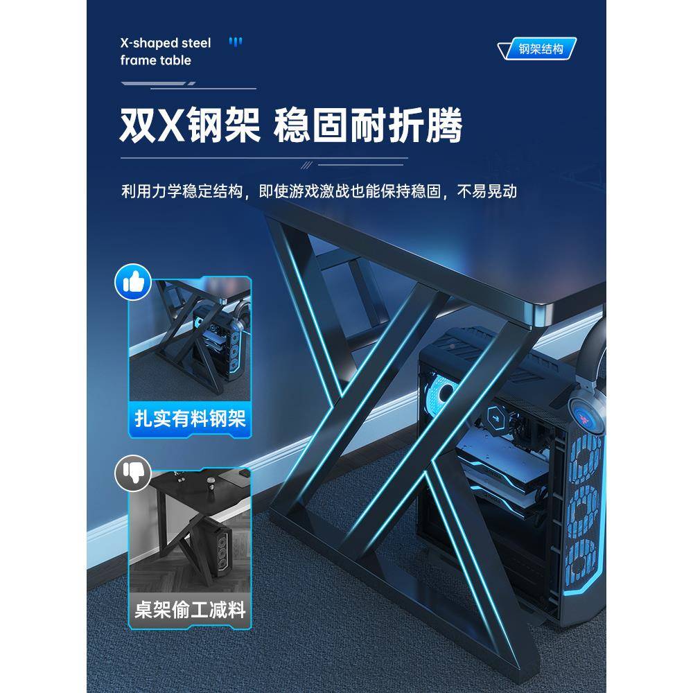 桌装简易学学生书桌办公桌习LHE写字桌T&电脑桌台式卧室家用电竞