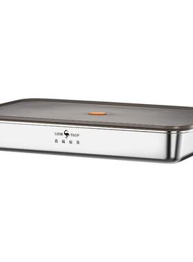 SG保鲜盒不锈钢31S6箱收VCP纳冰盒饺子盘饺子盒家P用密封水饺冷冻