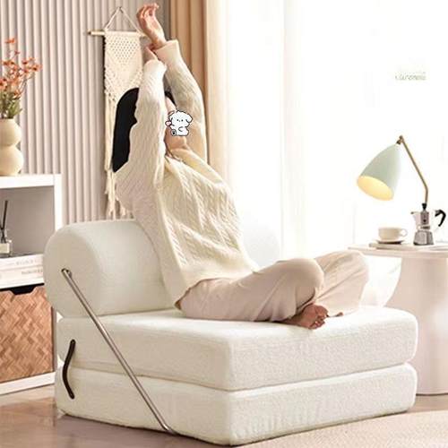 沙发床可叠两折用家卧室豆腐块塔吉单用人懒人见详情沙躺发坐源头