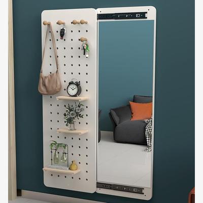 洞洞板式隐形穿衣镜推拉暗藏式SPG可关闭身家镜用全壁挂玄关试衣