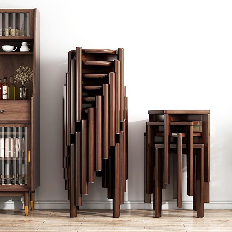 实凳网子家用餐椅现代简约椅tb-71410子红小板可凳叠放餐桌凳木简