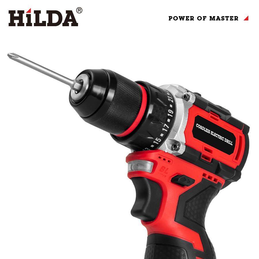 希尔达/HILDA小刷锂电钻1钻6.8v电钢炮大容量无刷马达大功率手无