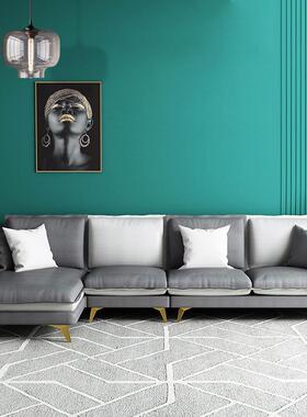 科布沙发技意式简奢客厅沙休OXC闲L转角贵合妃组双色靠包橙色高脚