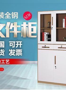钢窄文件柜边公室简约套色铁皮柜拆装SY-cz321家用带锁办书柜制带