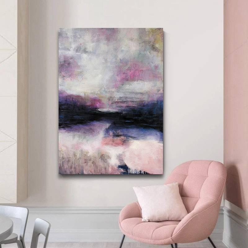 纯手绘油画客厅玄关过道立体肌理装饰挂画大幅抽象现代简约落地画图片