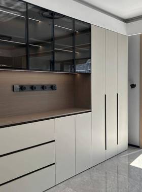 千PZV年舟莫干衣山实木多层18桌厚板酒柜柜橱柜门入户玄边关餐柜