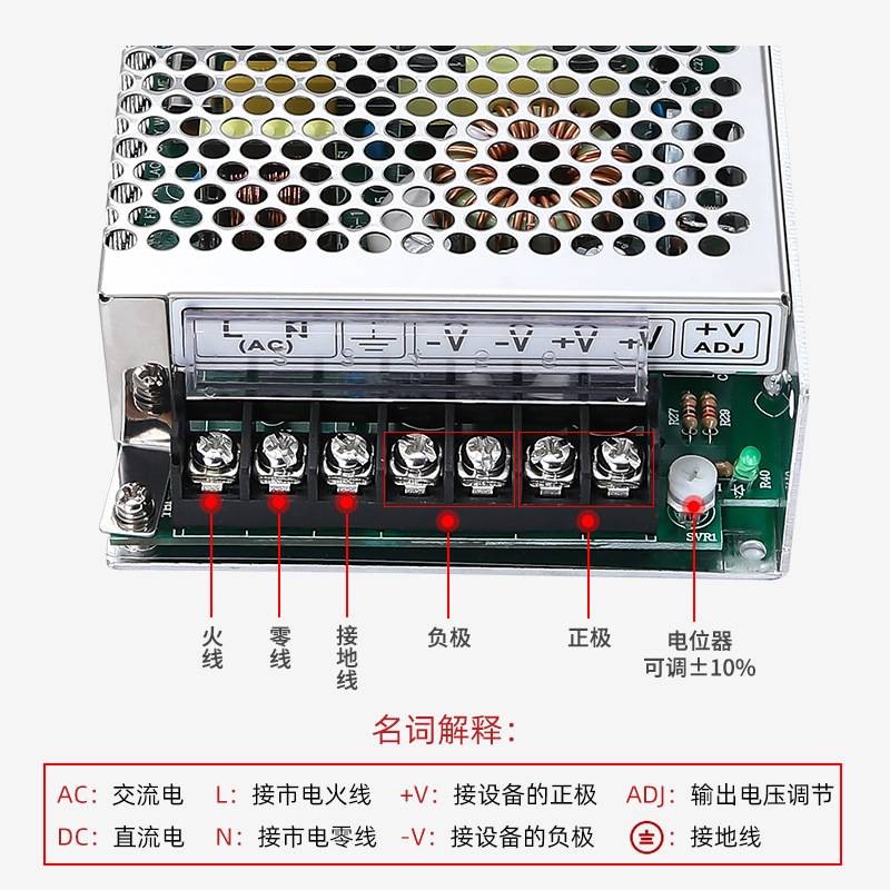S-145-24开关电源24V6A直流12V12A监控变压器36V48V工控3A4A