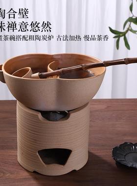 炉汉陶张生福禄双全煮器葫芦形煮水果茶器碳炉围煮茶LWY壶茶粗陶
