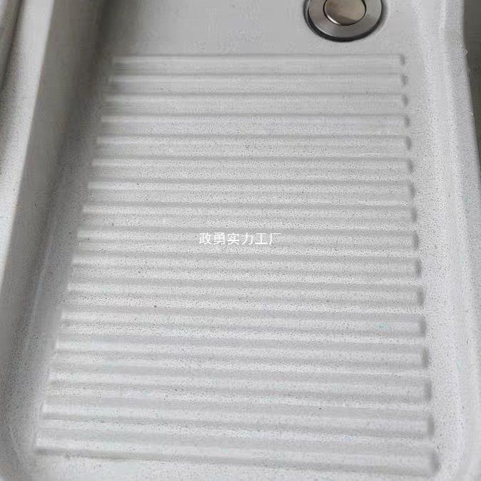 石英石板洗家用一体搓衣板庭院阳盆水池大理石台搓洗ZHENGYON手台