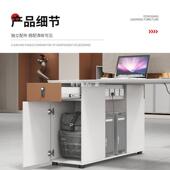 职员办公桌椅合员工脑位简约现代4 6人四位卡座组屏风QF01电办公