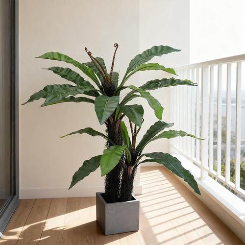 仿真绿盆植鸟树栽室内阳台落地装饰酒店橱窗造景摆巢IIJ件假鸟巢