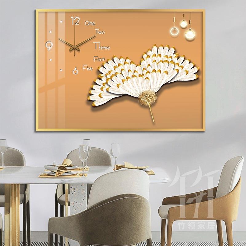 奢羽毛开电表箱装饰画配电箱带钟表遮强弱电轻源总关挡电闸无品牌