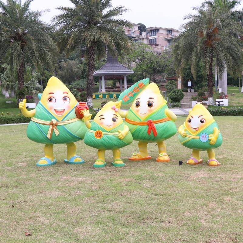 户粽子外卡粽塑子龙雕端午节日模型通商场超市店面光摆件发美陈装