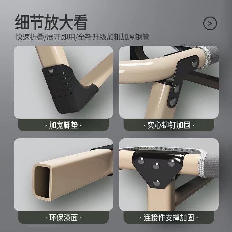 ?生儿童午折F78H7659叠床便携式锈小孩小学午休床睡不钢辅导班午