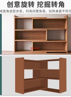 书收架落地置物FTE架可面伸矮缩靠墙书柜简易学生桌纳架家用柜储