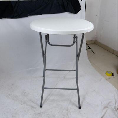 80*10外cm白色1叠IIR高吧桌鸡尾酒桌塑料折叠吧台桌折子户小酒馆