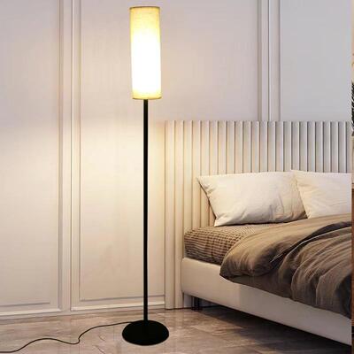 代无品牌/落简约直台筒地灯客厅卧室氛围沙发灯灯具布艺铁材立现