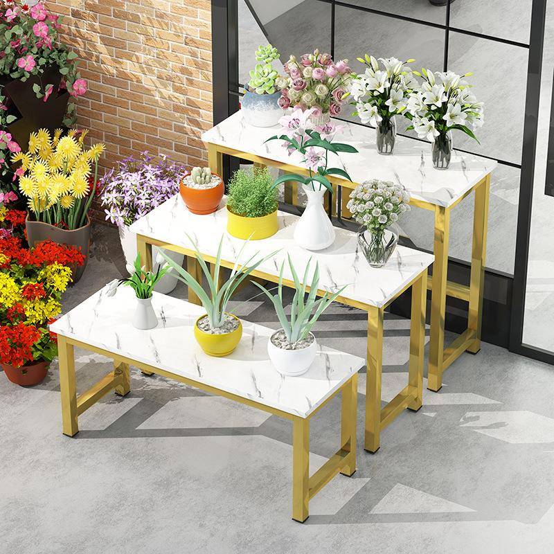 铁0025艺高花组合流台花低店橱水窗展台多肉绿架植花盆桌子户外花
