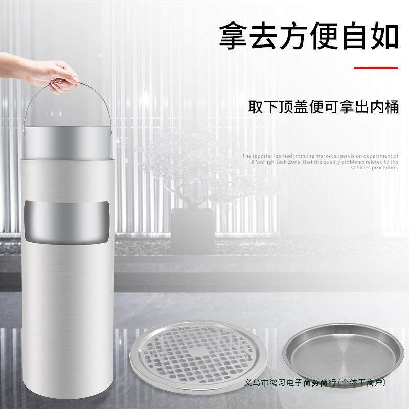 商用烟不锈钢F896T5J9烟灰桶酒店灭烟垃圾场桶式公共合吸户外一体