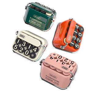 打字机停车牌复古创个性士汽车摆件bbdd内女临时意挪车电话CLZ号