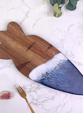 海浪树脂板PXA家果用相点思木菜板芝士砧板厨房心木质案板水切板