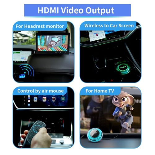 QCM4490 5G Carplay盒子  原车有线转安卓14 Ai Box 双屏异显