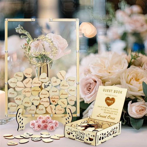 2024创意婚礼签到板亚克力签到台相框生日结婚派对装饰品摆件布置