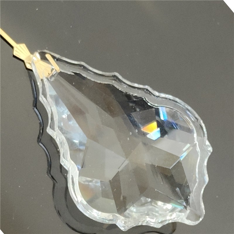 直销多款式50#双面枫叶欧式机磨灯饰水晶挂件水晶珠帘散帘散珠