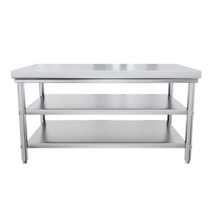 加厚304不锈钢工作台饭店厨房操作台烘焙揉面切菜桌子长方形订 制