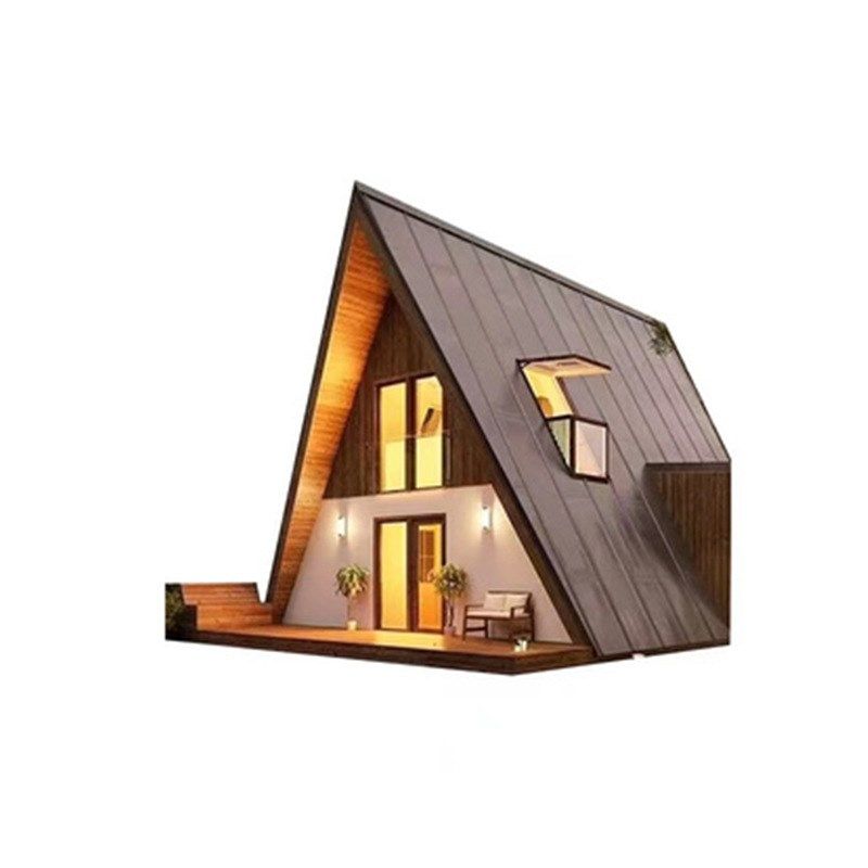 防腐木户外庭院简易组装三角木屋  可移动景区露营住人小房子